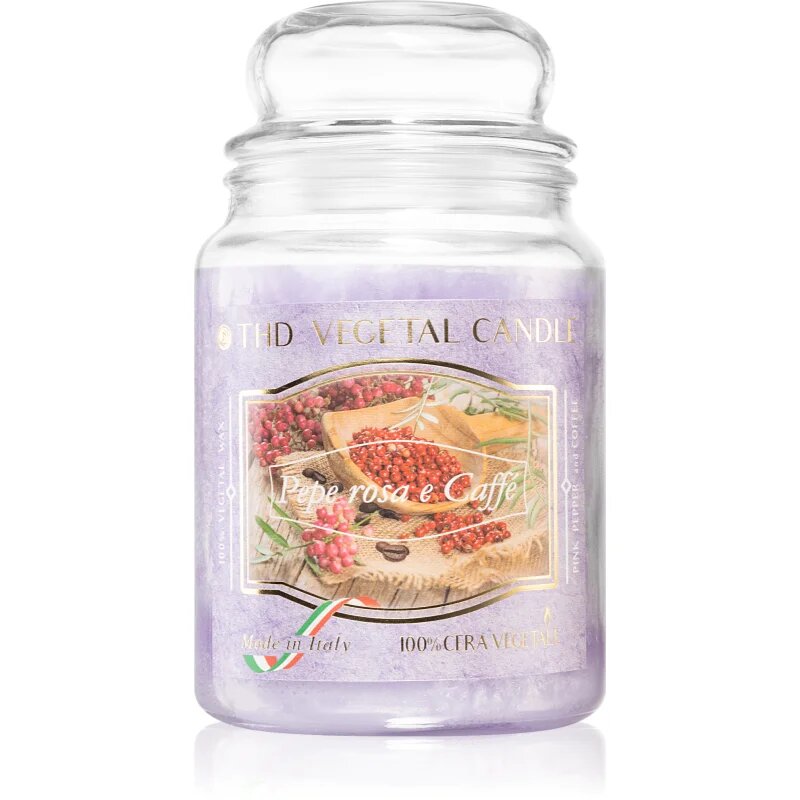 THD Vegetal Pepe Rosa E Caffe dišeča sveča 600 g