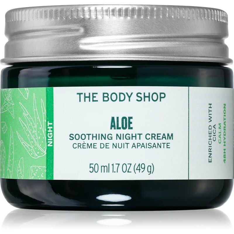 The Body Shop Aloe Soothing Night Cream pomirjajoča nočna krema za občutljivo kožo 50 ml