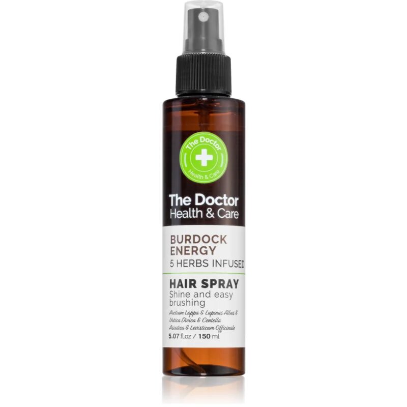 The Doctor Burdock Energy 5 Herbs Infused pršilo brez spiranja za lase 150 ml