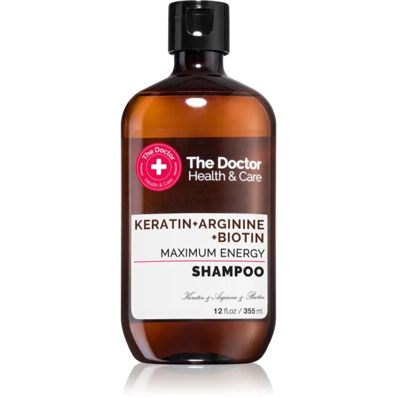 The Doctor Keratin + Arginine + Biotin Maximum Energy keratinski šampon za krepitev in sijaj las 355 ml