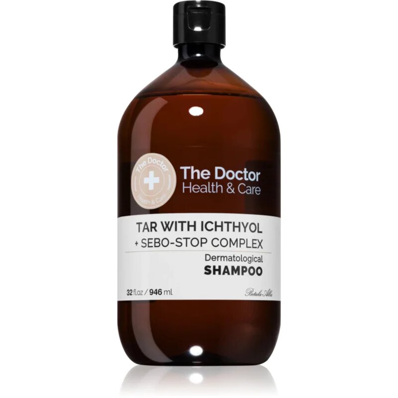 The Doctor Tar with Ichthyol + Sebo-Stop Complex šampon za seboroični dermatitis in hude oblike prhljaja 946 ml