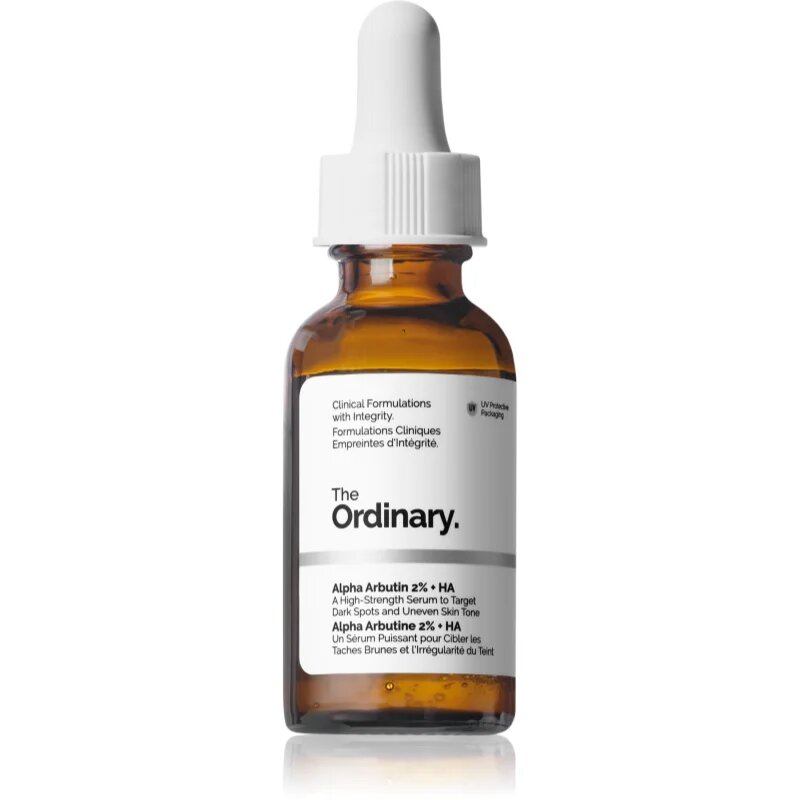 The Ordinary Alpha Arbutin 2% + HA posvetlitveni serum za obraz s hialuronsko kislino 30 ml