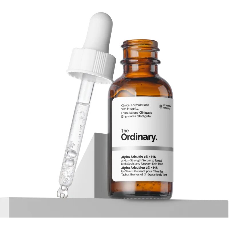 The Ordinary Alpha Arbutin 2% + HA posvetlitveni serum za obraz s hialuronsko kislino 30 ml