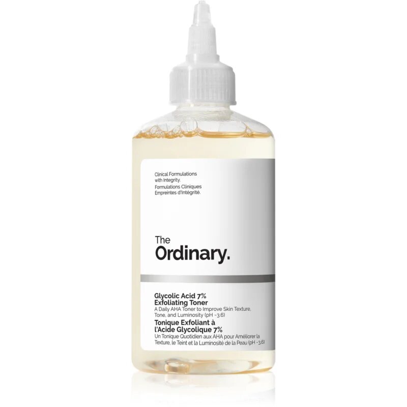 The Ordinary Glycolic Acid 7% Exfoliating Toner eksfoliacijski čistilni tonik 240 ml