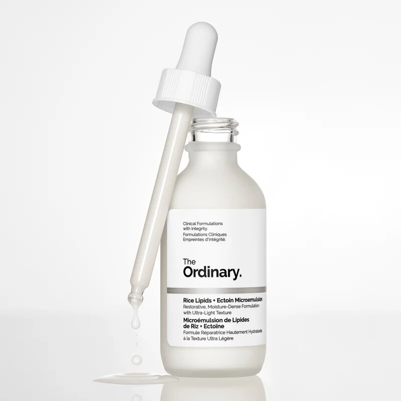 The Ordinary Rice Lipids + Ectoin Microemulsion lahka vlažilna emulzija za pomiritev kože 120 ml