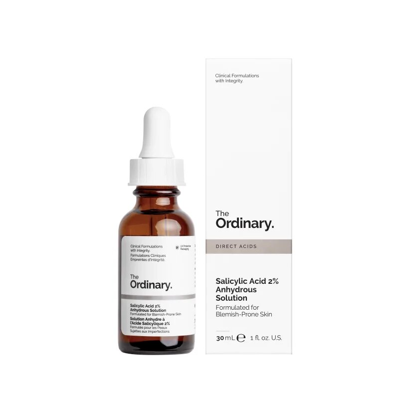 The Ordinary Salicylic Acid 2% Anhydrous Solution serum za obraz za poenoten odtenek kože 30 ml
