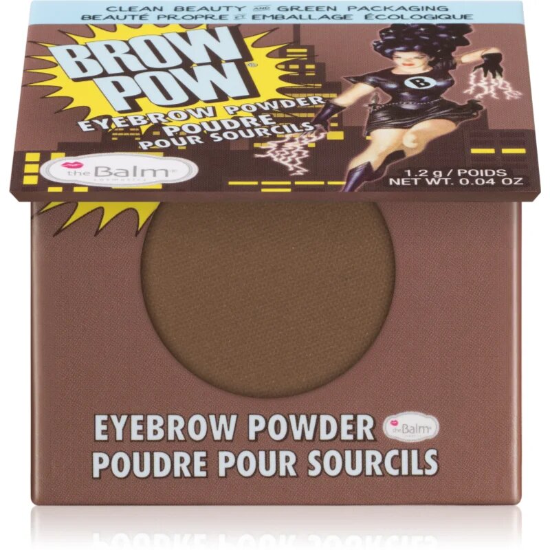 theBalm Browpow® puder za obrvi v praktičnem magnetnem etuiju odtenek Light Brown 12 g