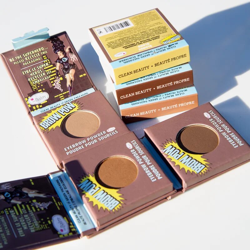 theBalm Browpow® puder za obrvi v praktičnem magnetnem etuiju odtenek Light Brown 12 g