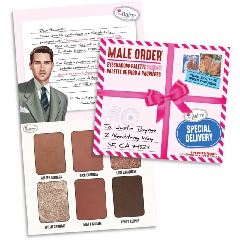 theBalm Male Order® Special Delivery paleta senčil za oči 13.2 g