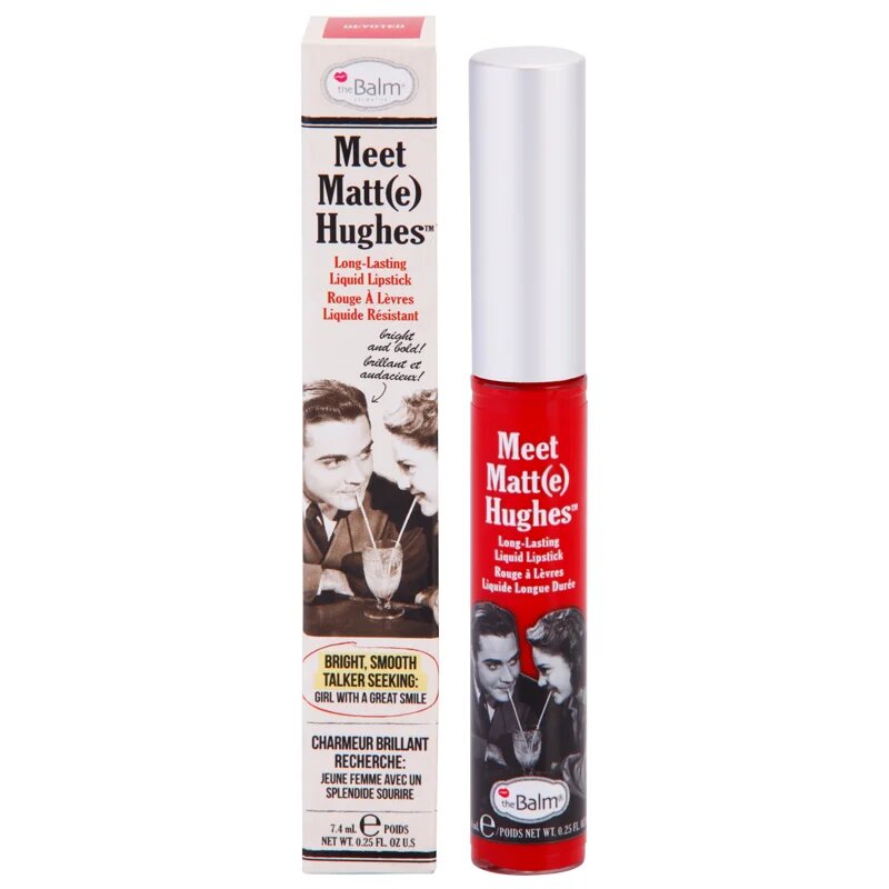 theBalm Meet Matt(e) Hughes Long Lasting Liquid Lipstick dolgoobstojna tekoča šminka odtenek Devoted 7.4 ml