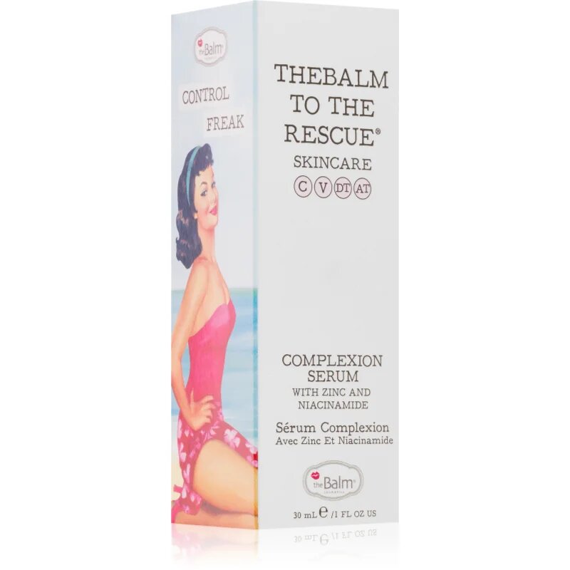theBalm To The Rescue® Complexion posvetlitveni serum za obraz s pomirjajočim učinkom 30 ml
