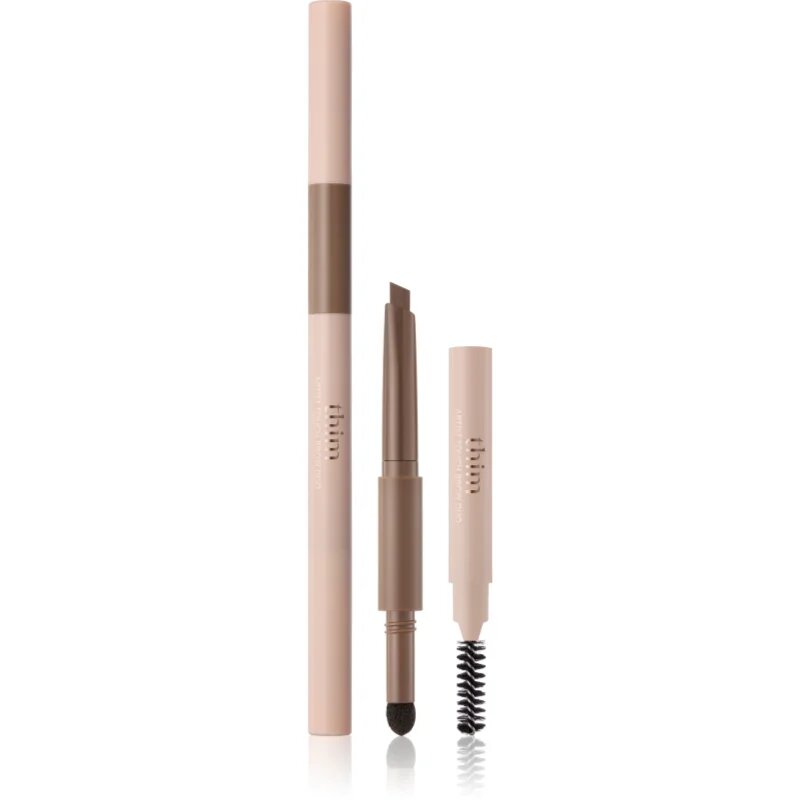 thim Artist Touch Brow Duo obojestranski svinčnik za obrvi s krtačko odtenek 01 Cocoa Brown 0.6 g