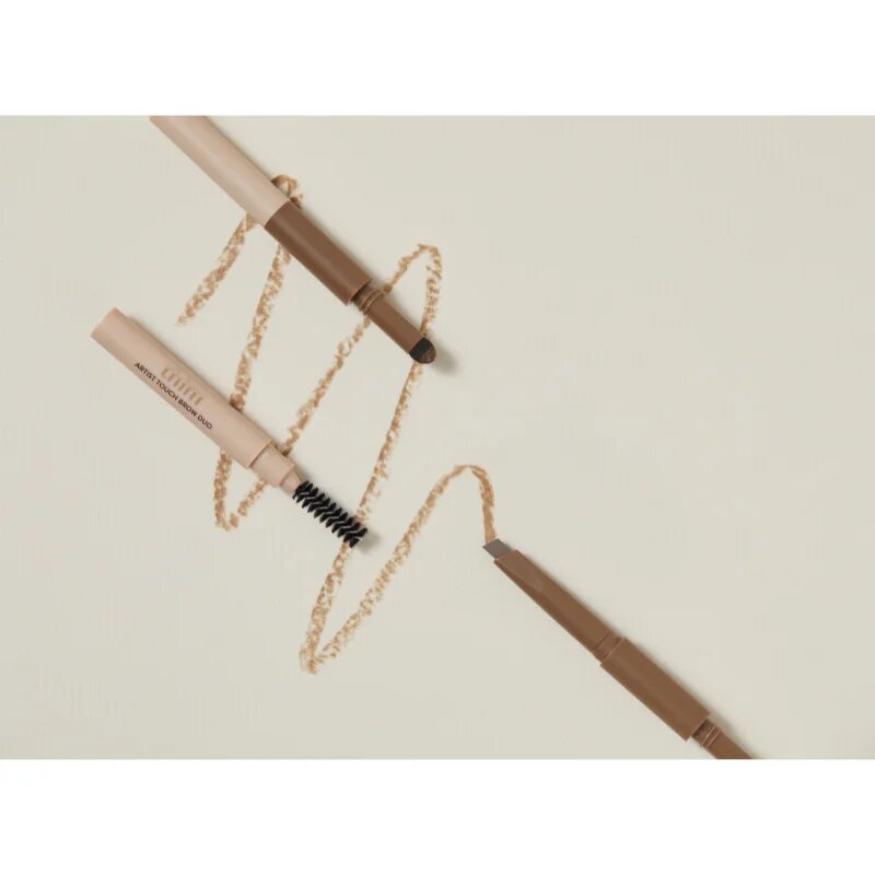 thim Artist Touch Brow Duo obojestranski svinčnik za obrvi s krtačko odtenek 01 Cocoa Brown 0.6 g