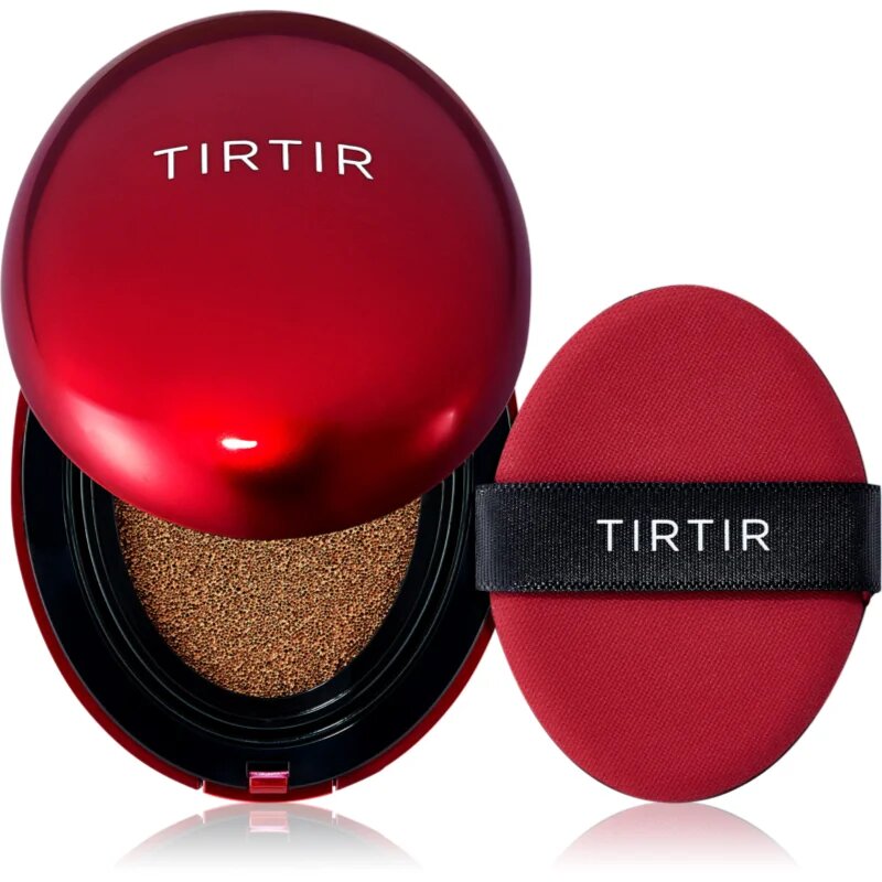 TIRTIR Mask Fit Red Cushion Mini dolgoobstojni tekoči puder v gobici odtenek 45N Saddle Brown 4.5 g