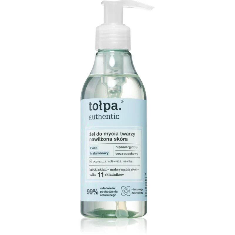 Tołpa Authentic čistilni gel za odstranjevanje ličil z vlažilnim učinkom 195 ml