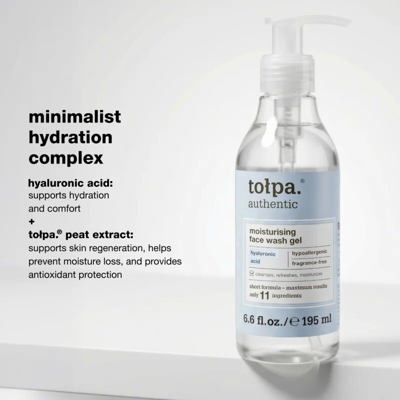 Tołpa Authentic čistilni gel za odstranjevanje ličil z vlažilnim učinkom 195 ml