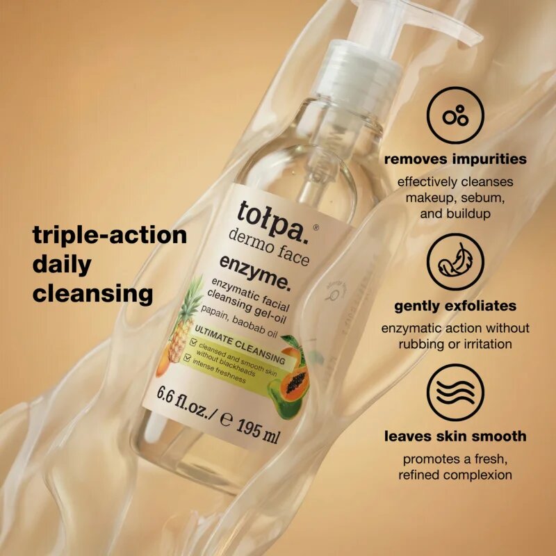Tołpa Dermo Face Enzyme čistilni oljasti gel za obraz 195 ml