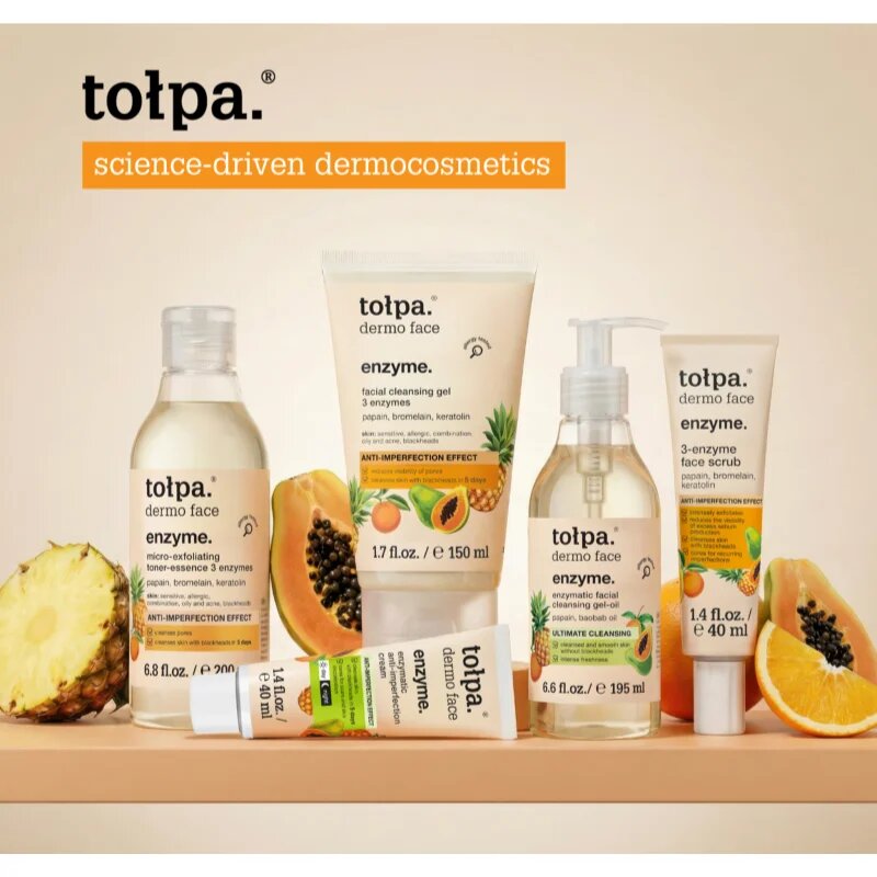 Tołpa Dermo Face Enzyme čistilni oljasti gel za obraz 195 ml