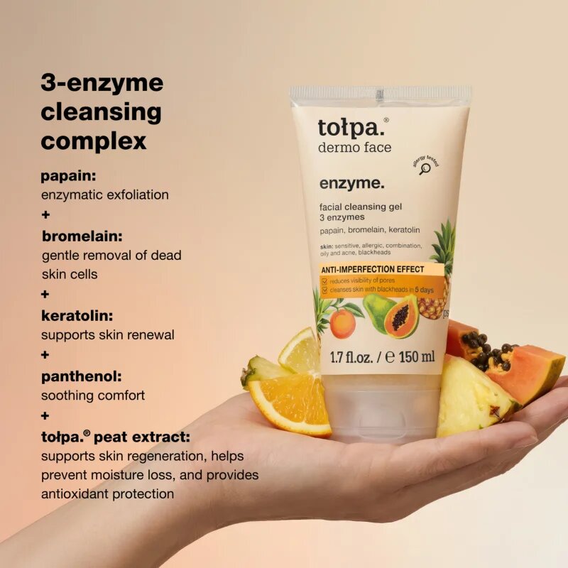 Tołpa Dermo Face Enzyme gel za umivanje proti črnim pikicam 150 ml