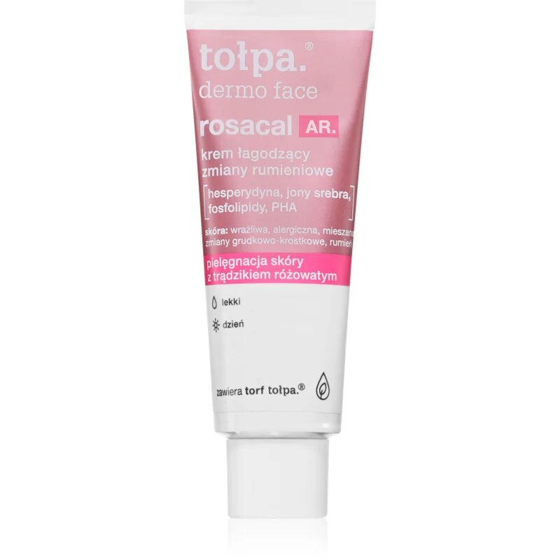 Tołpa Dermo Face Rosacal lahka dnevna krema proti rdečici na obrazu 40 ml