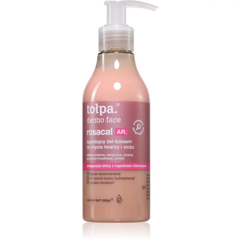 Tołpa Dermo Face Rosacal pomirjevalni čistilni gel za obraz in oči 195 ml