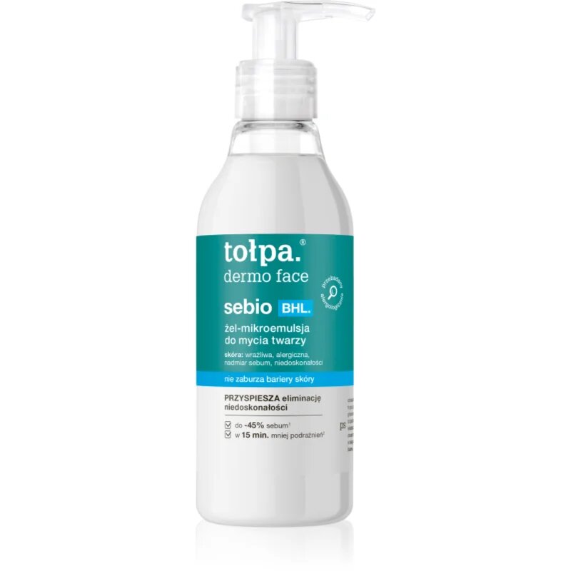 Tołpa Dermo Face Sebio BHL gel za umivanje obraza 195 ml
