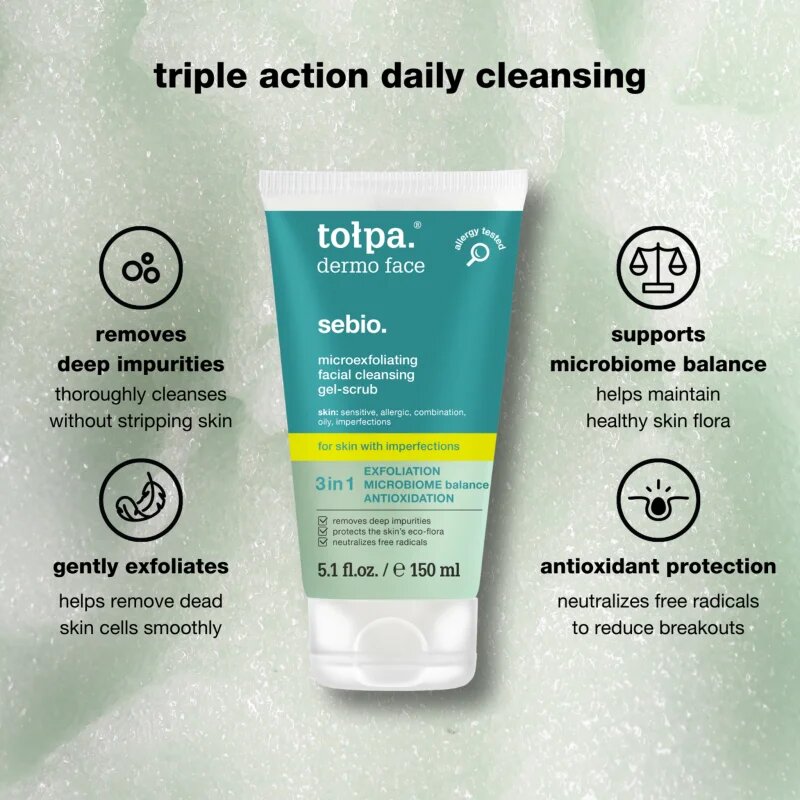 Tołpa Dermo Face Sebio čistilni piling gel za obraz 150 ml