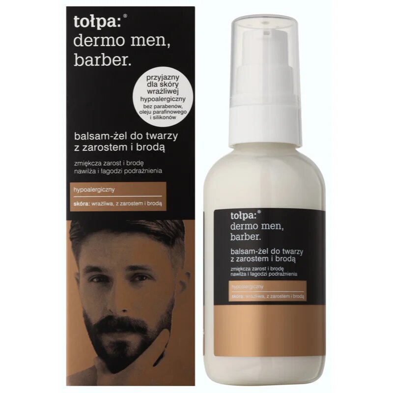 Tołpa Dermo Men Barber mehčalni balzam-gel za moške z brado 75 ml