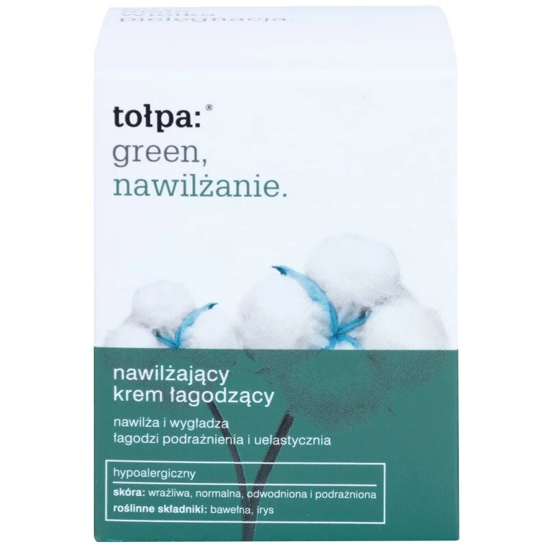 Tołpa Green Moisturizing pomirjevalna in vlažilna krema z gladilnim učinkom 50 ml