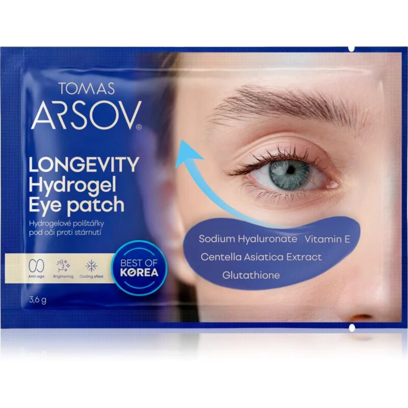 Tomas Arsov Longevity Hydrogel Eye patch hidrogel blazinice proti staranju 3.6 g