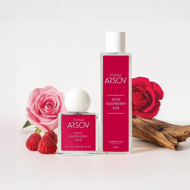 Tomas Arsov Rose Raspberry Oud parfumirani gel za prhanje z malinami 200 ml