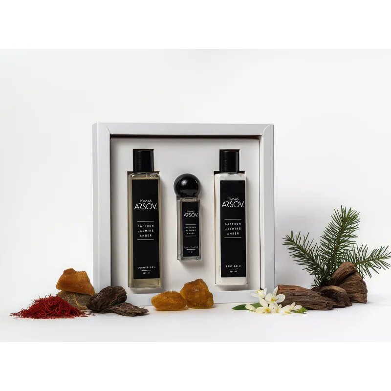 Tomas Arsov Saffron Jasmine Amber Parfume Gift Set darilni set uniseks 3 kos