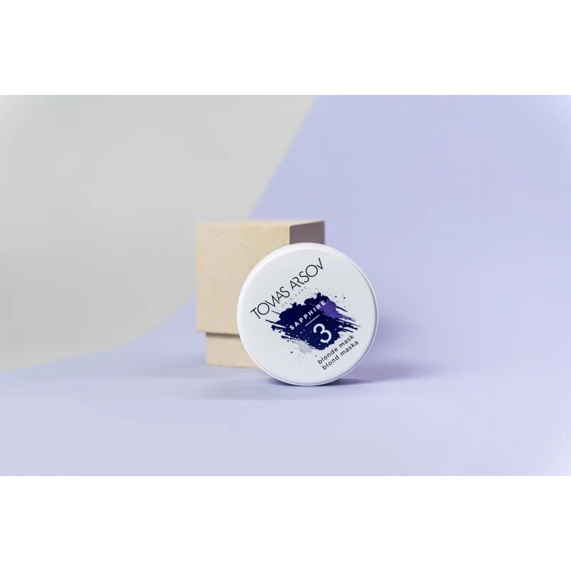 Tomas Arsov Sapphire Blonde Mask naravno nevtralizirajoča maska za blond lase in lase s prameni 100 ml