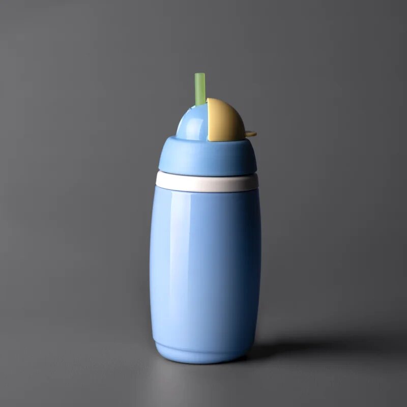 Tommee Tippee Active Cup skodelica s slamico Blue 12m+ 1 kos