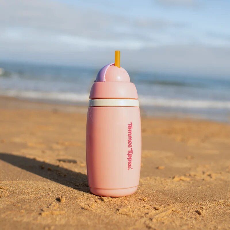Tommee Tippee Active Cup skodelica s slamico Pink 12m+ 1 kos