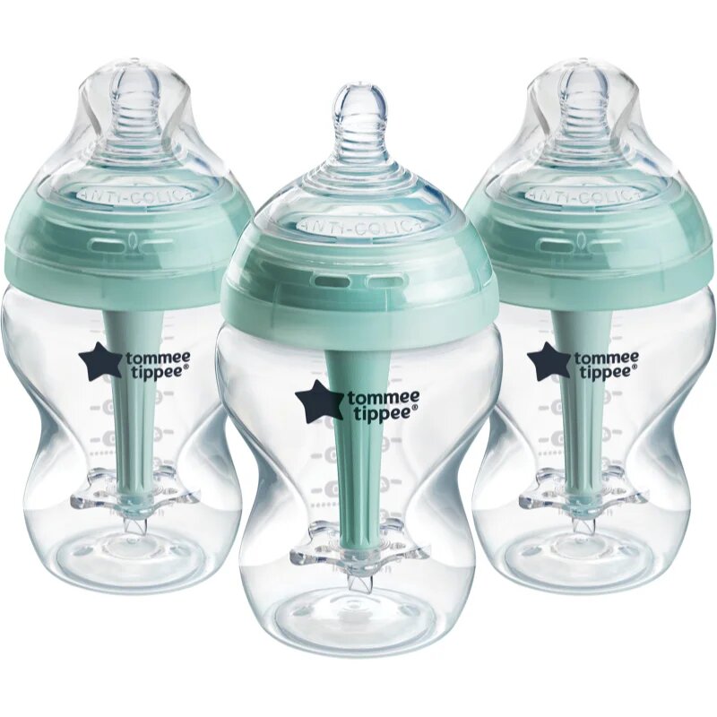 Tommee Tippee Advanced Anti-Colic steklenička za dojenčke proti kolikam samosterilizacijski Slow Flow 0m+ 3x260 ml
