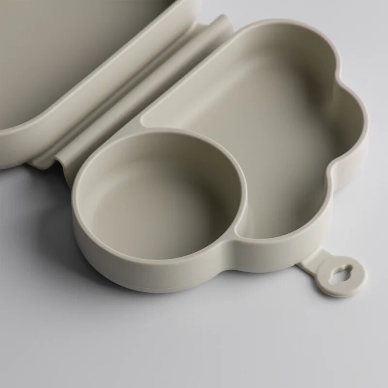 Tommee Tippee EasiStick™ Silicone Foldable Plate škatla za malico 4m+ Green 1 kos