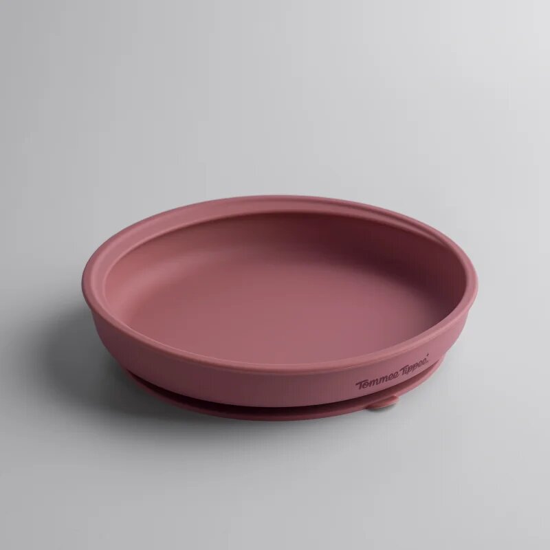 Tommee Tippee EasiStick™ Silicone Weaning Plate krožnik s priseskom 4m+ Pink 1 kos