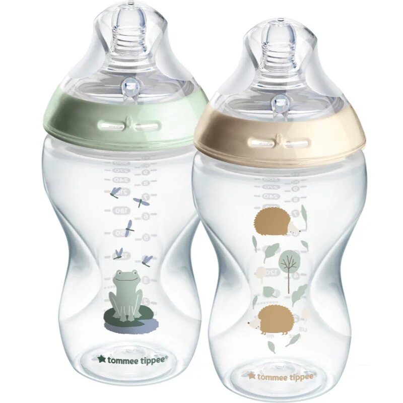 Tommee Tippee Natural Start Anti-Colic samosterilizacijska steklenička za dojenčke Nature Medium Flow 3 m+ 2x340 ml