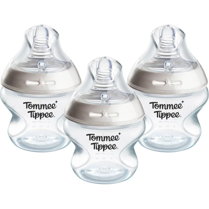 Tommee Tippee Natural Start Anti-Colic samosterilizacijska steklenička za dojenčke Slow Flow 0m+ 3x150 ml