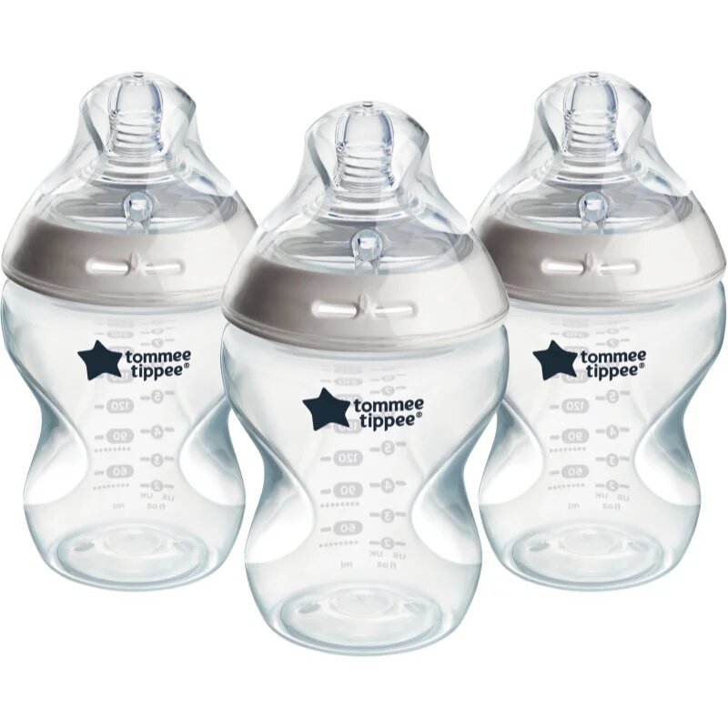 Tommee Tippee Natural Start Anti-Colic samosterilizacijska steklenička za dojenčke Slow Flow 0m+ 3x260 ml