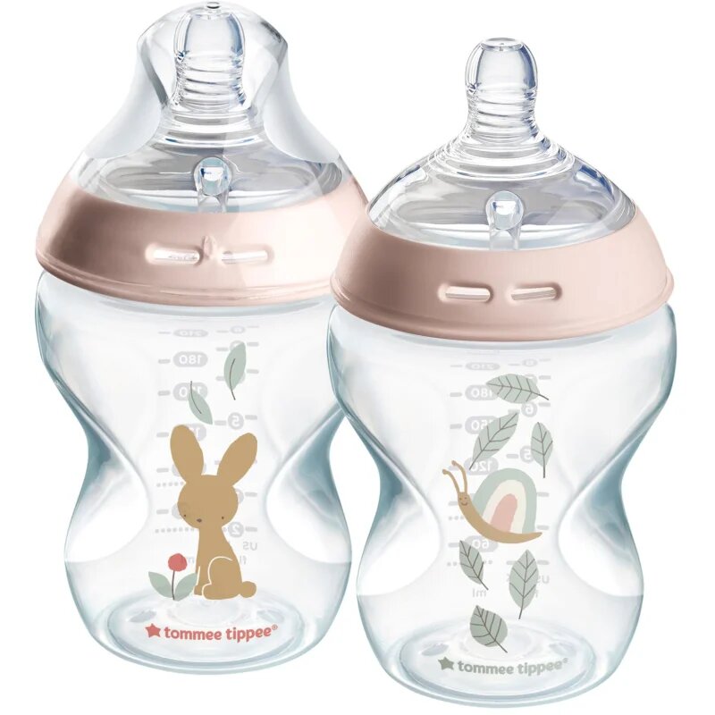 Tommee Tippee Natural Start Anti-Colic steklenička za dojenčke Slow Flow 0m+ 2x260 ml