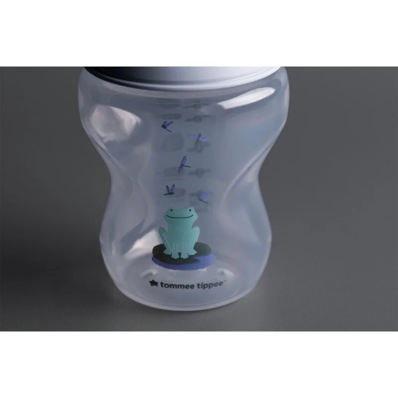 Tommee Tippee Natural Start Anti-Colic steklenička za dojenčke Slow Flow 0m+ Frog 2x260 ml