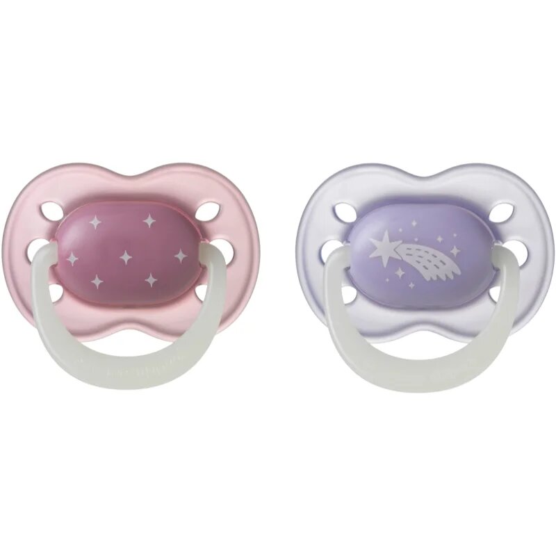 Tommee Tippee NightGlow Soother 0-6m duda Girl 2 kos