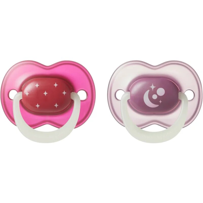 Tommee Tippee NightGlow Soother 18-36m duda Girl 2 kos