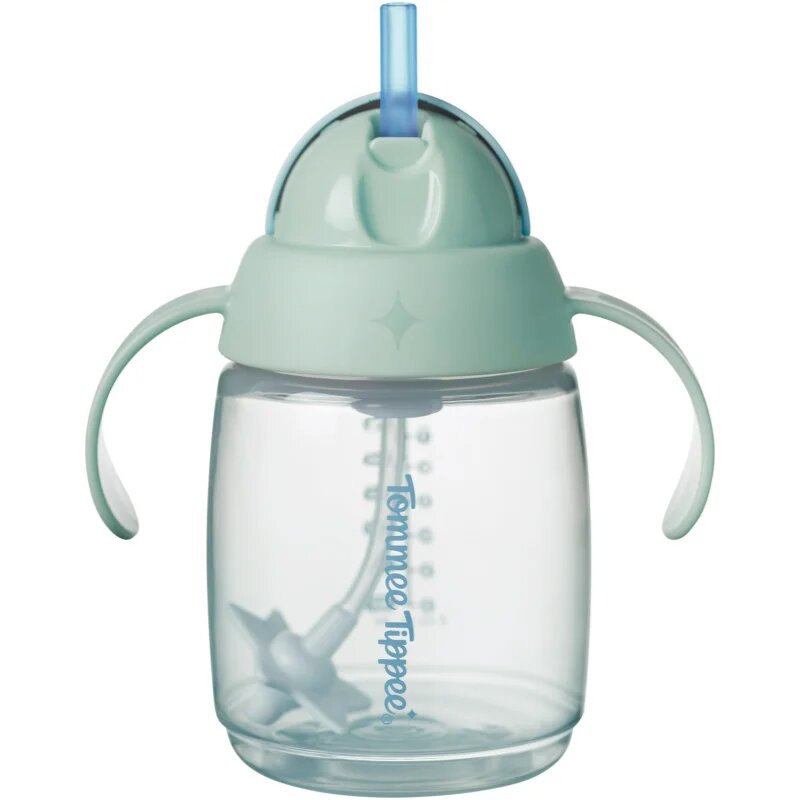Tommee Tippee Trainer Straw otroški lonček z utežjo 6m+ Green 1 kos