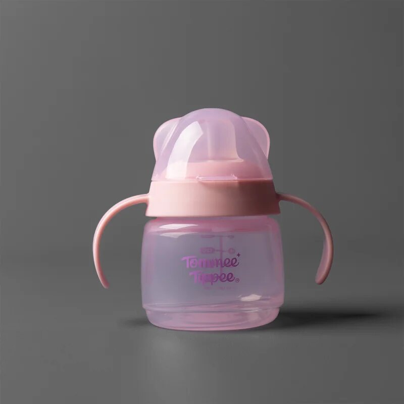 Tommee Tippee Transition Spout Cup lonček ki ne pušča 4m+ Pink 150 ml