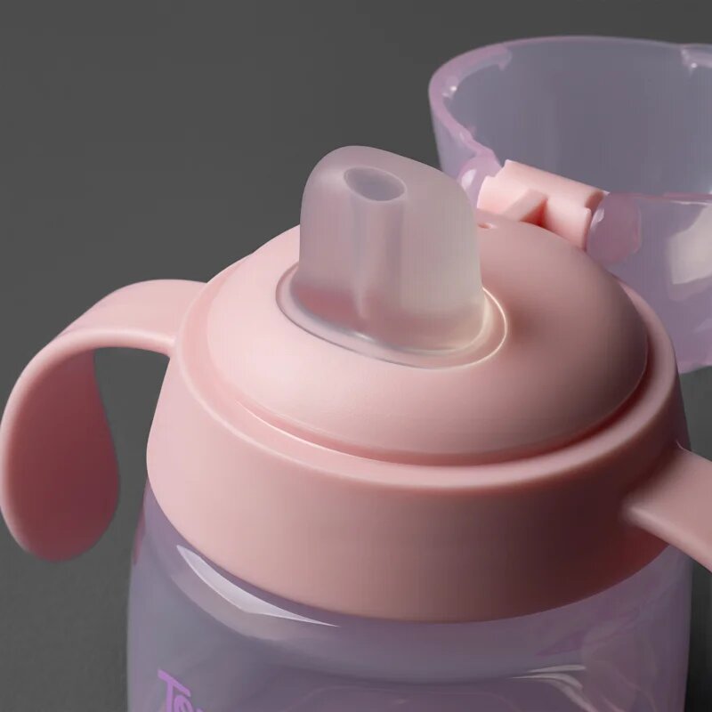 Tommee Tippee Transition Spout Cup lonček ki ne pušča 4m+ Pink 150 ml