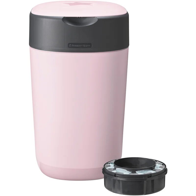 Tommee Tippee Twist & Click Pink koš za plenice + vložek za koš 1 kos
