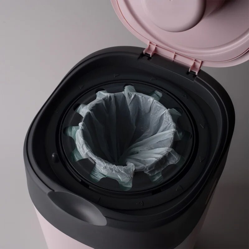 Tommee Tippee Twist & Click Pink koš za plenice + vložek za koš 1 kos
